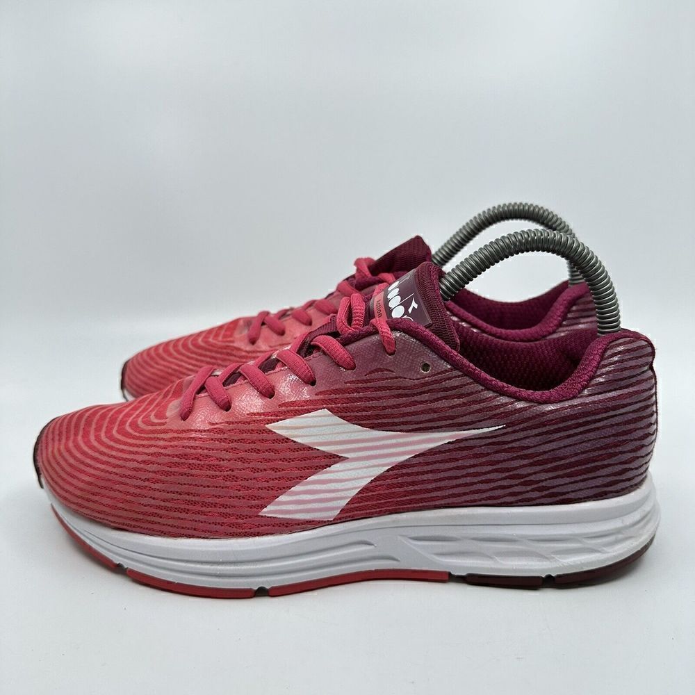 Diadora Action + 3 Women’s Size 8 Pink White Athletic Running Shoes 90224 View 3